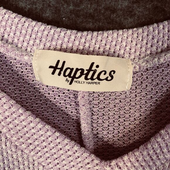 Haptics Batwing Pullover Womens M Striped Top Lightweight Pink by Holly Harper - Picture 2 of 9